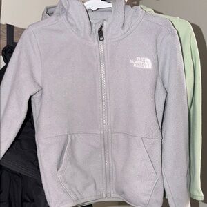 The North Face Kids Light Gray Fleece Hoodie